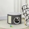 PawHut Krabpalen toren, 30 cm hoog, kattenhuis met holte, Productafbeelding-voorbeeld 2