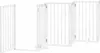 A white wooden pet gate with multiple folding panels is shown against a white background. Podgląd zdjęcia produktu