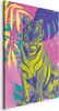 Italienischer Leinwand Leinwandbild - Colorful Tiger - Produktbild-Vorschau 1