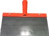 A tool with a red handle and a wide metal blade. Produktbild-Vorschau
