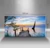 Segelboot auf dem See – Leinwandbild Wandbild – 100x50 cm – Produktbild-Vorschau 4