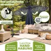 tillvex Alu Ampelschirm Blau LED Solar Ø 300 cm mit Kurbel Produktbild-Vorschau 5