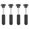 Four black adjustable knobs with silver threaded rods are arranged in a row against a white background. Produktbild-Vorschau