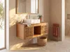 Waschbeckenunterschrank hängend - Akazienholz - 90 cm - Produktbild-Vorschau 2