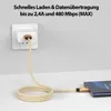 USB-C Kabel Nylon Schnell Ladekabel Datenkabel für Samsung Produktbild-Vorschau 2