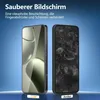Comparison of a clean phone screen protector with a dirty one. Produktbild-Vorschau