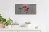 Küche Wohnzimmer Wand Leinwand Uhr 60x30 Gemälde Blumen Produktbild-Vorschau 3