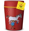 A red insulated food jar with Pippi Longstocking graphics and a yellow tag. Produktbild-Vorschau