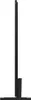 A side view of a black television on a stand against a white background. Produktbild-Vorschau