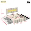 A diagram of a bed with dimensions and labels. Produktbild-Vorschau