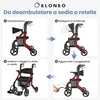 ELONEO 2in1 carrozzina rollator pieghevole e leggera con Anteprima dell’immagine prodotto 4