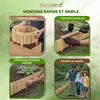 Floranica Bordure de Jardin en bois 40 x 200 cm Naturel Voir les images du produit 8