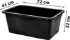 Mortar Box Mörteltrog aus Kunstoff 40 L Mörtelwanne 72 cm Produktbild-Vorschau 2
