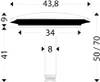 Ventilstopfen 43,8 mm Durchmesser aus verchromten Messing Produktbild-Vorschau 2