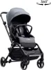 A studio shot of a gray and black stroller. Produktbild-Vorschau