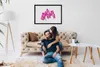 Bild 70x50 MDF-Rahmen Wandkunst Orchideen-Blumen-Natur Produktbild-Vorschau 2