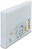 A light blue baby album with cartoon animals playing music. Voir les images du produit