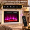 HOMAVO 23 Zoll Elektrokamin Kaminumbau LED Lichtband 1000W Produktbild-Vorschau 7