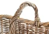 A close-up view of the handle and top edge of a woven basket. Náhled obrázku produktu