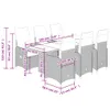 Design 7-tlg. Garten-Bistro-Set mit Kissen Beige Poly Produktbild-Vorschau 7