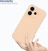 A hand holding a peach-colored phone case. Produktbild-Vorschau