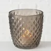 LS-LebenStil Teelichthalter Glas Grau, 7 cm Höhe, 7 cm Produktbild-Vorschau 5