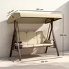 Outsunny 3-Sitzer Hollywoodschaukel mit Sonnendach Kissen Produktbild-Vorschau 3