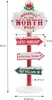 A Christmas-themed directional signpost with measurements. Podgląd zdjęcia produktu
