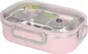 Lunchbox met compartimenten, bekleed met roestvrij staal Productafbeelding-voorbeeld 2
