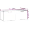 Möbel Wandschrank Weiß 100x36,5x35 cm Holzwerkstoff - Produktbild-Vorschau 9
