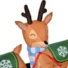 HOMCOM Aufblasbarer Weihnachtsmann auf Schlitten Dekoration Produktbild-Vorschau 8