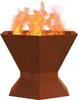 vidaXL Focolare marrone 50 x 50 x 40 cm Acciaio resistente Anteprima dell’immagine prodotto 2