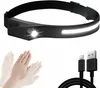 LED COB Sensor Stirnlampe Scheinwerfer Kopflampe USB Produktbild-Vorschau 2