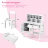 COSTWAY Kinderschreibtisch und Stuhl Set, Kinder Holz Produktbild-Vorschau 2