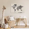 MuchoWow® Poster Weltkarte - Holz - Grau 60x40 cm - Produktbild-Vorschau 7