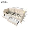 Modisches Samt-Sofabett 90x200 cm, mit USB-Leselicht & 2 Produktbild-Vorschau 2