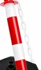 Relaxdays Absperrpfosten, 4er Pack, mit Kette, Kunststoff, Produktbild-Vorschau 9