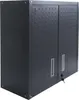 A dark gray metal cabinet with two doors and two keys. Voir les images du produit
