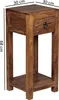 FineBuy Beistelltisch Massivholz Sheesham 30x30x68 cm Produktbild-Vorschau 3