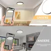 ZMH Deckenlampe LED Ø18cm  Schwarz 15W Küchenlampe Rund Produktbild-Vorschau 7