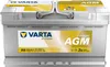 A Varta Dynamic AGM car battery is shown against a white background. Produktbild-Vorschau