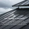 Rain falling on a dark metal gazebo roof. Produktbild-Vorschau