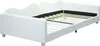 OKWISH Lit simple 90x200 cm Rembourré en velours - Blanc Voir les images du produit 7