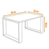 AKKE Beton Couchtisch mit schwarzen Beinen LxBxH: 80x50x55 Produktbild-Vorschau 8