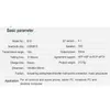A table of basic parameters for a product, likely headphones, presented on a white and light gray background. Produktbild-Vorschau