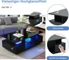 Merax Tavolino lucido con 2 cassetti e illuminazione a LED, Anteprima dell’immagine prodotto 9