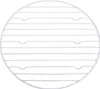 A white wire rack with a circular shape and horizontal bars. Produktbild-Vorschau