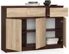 Komoda 138 cm se 3 zásuvkami a 3 dvířky, příborník, skříň, Náhled obrázku produktu 1