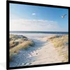 MuchoWow® Gerahmtes Poster Düne - Möwe - Strand - Meer - Produktbild-Vorschau 1