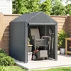 Outsunny Garagenzelt, 1,2x1,79x1,65 m Lagerzelt mit Produktbild-Vorschau 7